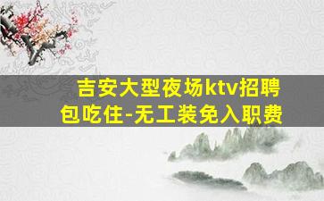 吉安大型夜场ktv招聘包吃住-无工装免入职费